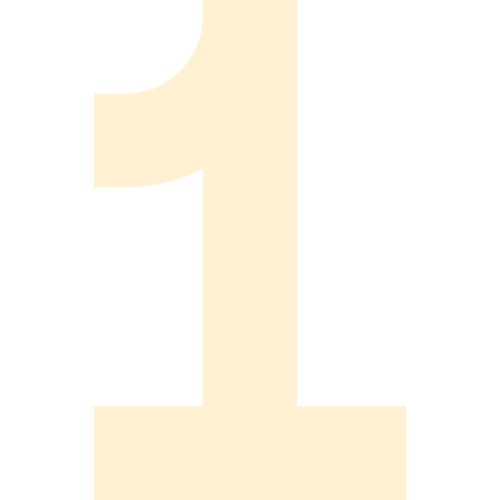 A large, light beige number one is centered on a dark green background, reminiscent of the lush landscapes maintained by a Lehigh County tree company.
