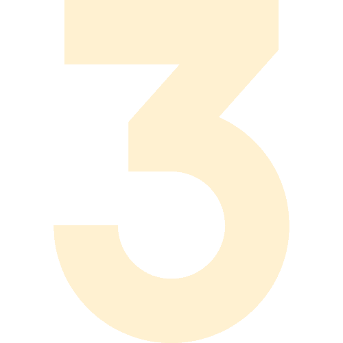 The image features a large, cream-colored number three set against a dark background, reminiscent of the precision and clarity offered by a top Lehigh County tree company.